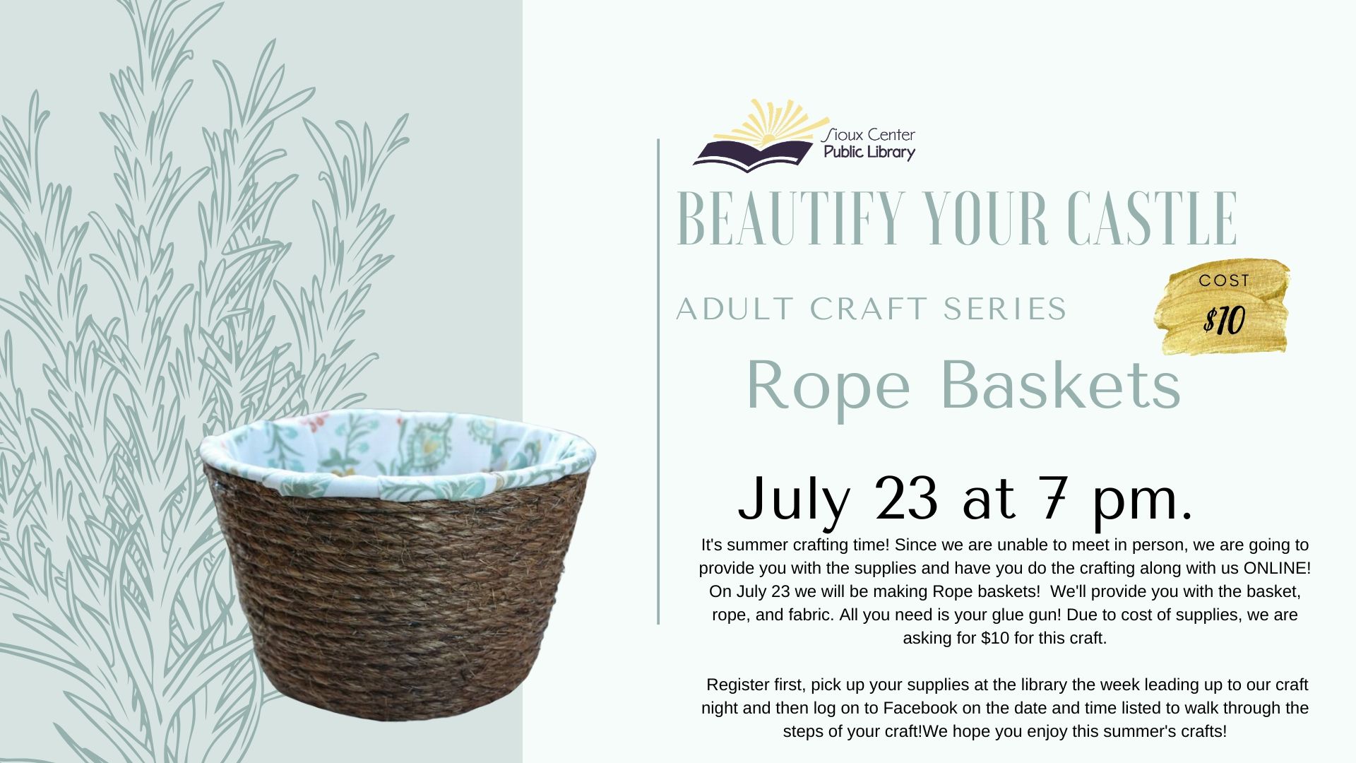 Beautify Your Castle - Rope Basket