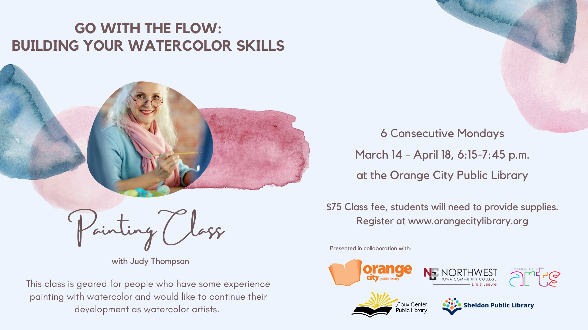 Go with the flow water color