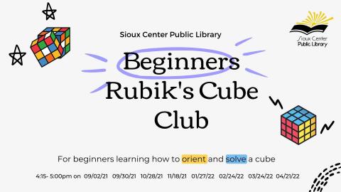 Beginners Rubik's Cube Club