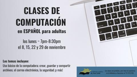 Spanish computer class flyer