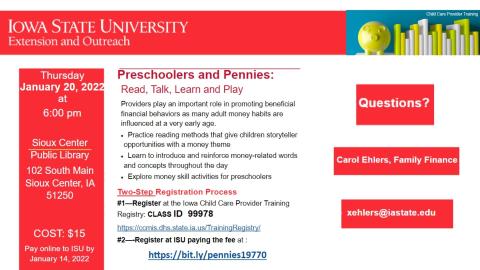 Preschoolers and Pennies