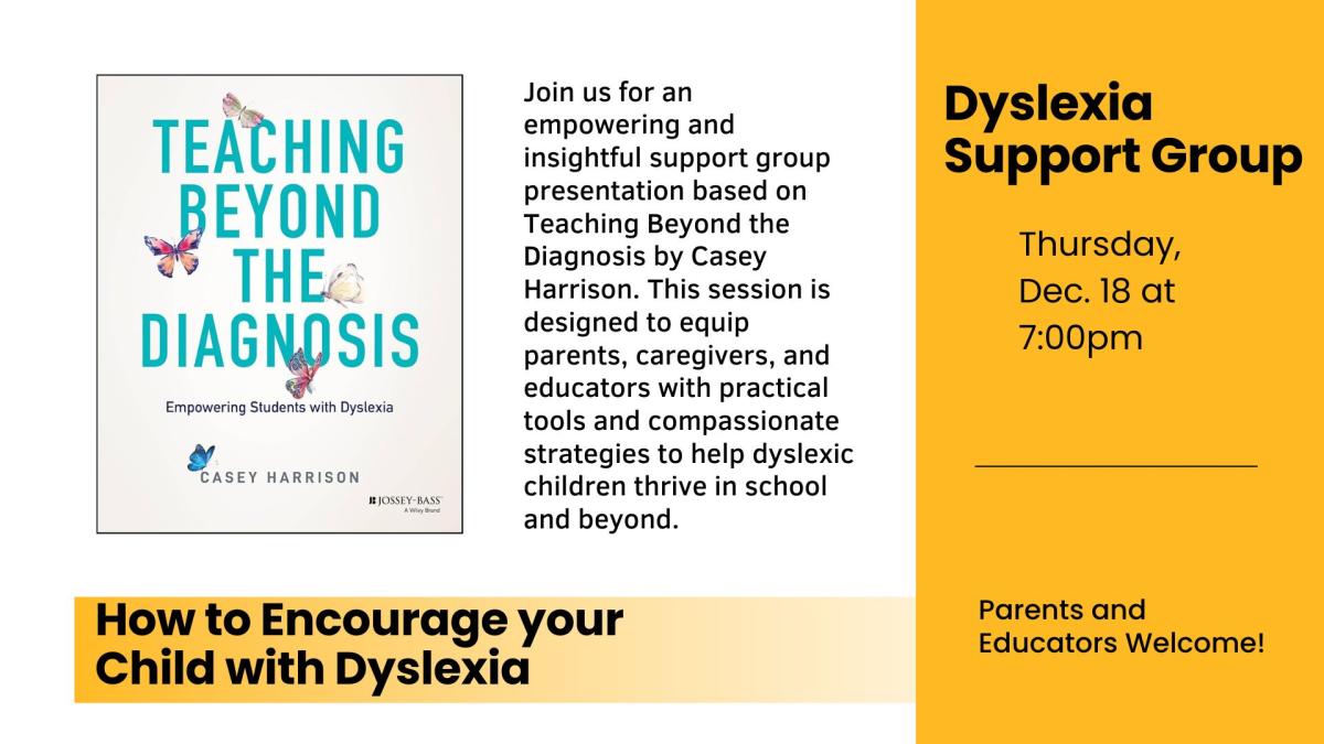 Dyslexia Support Group Book Discussion